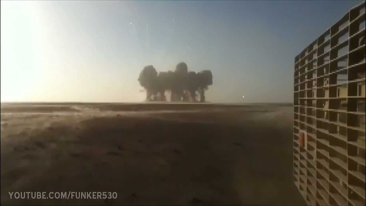 Massive Explosion Shockwave Hits Camera