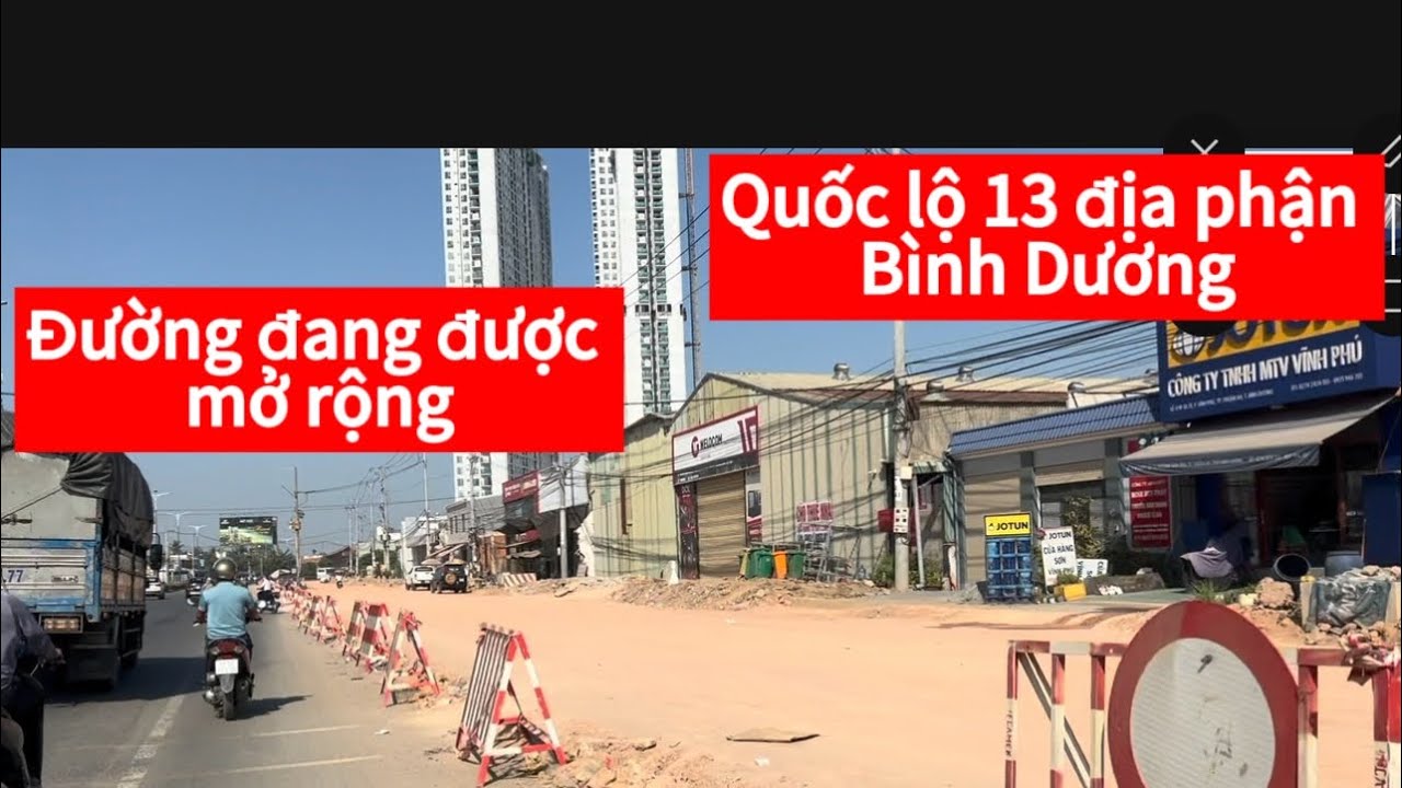 Quốc lộ 13 Bình Dương đang mở rộng
