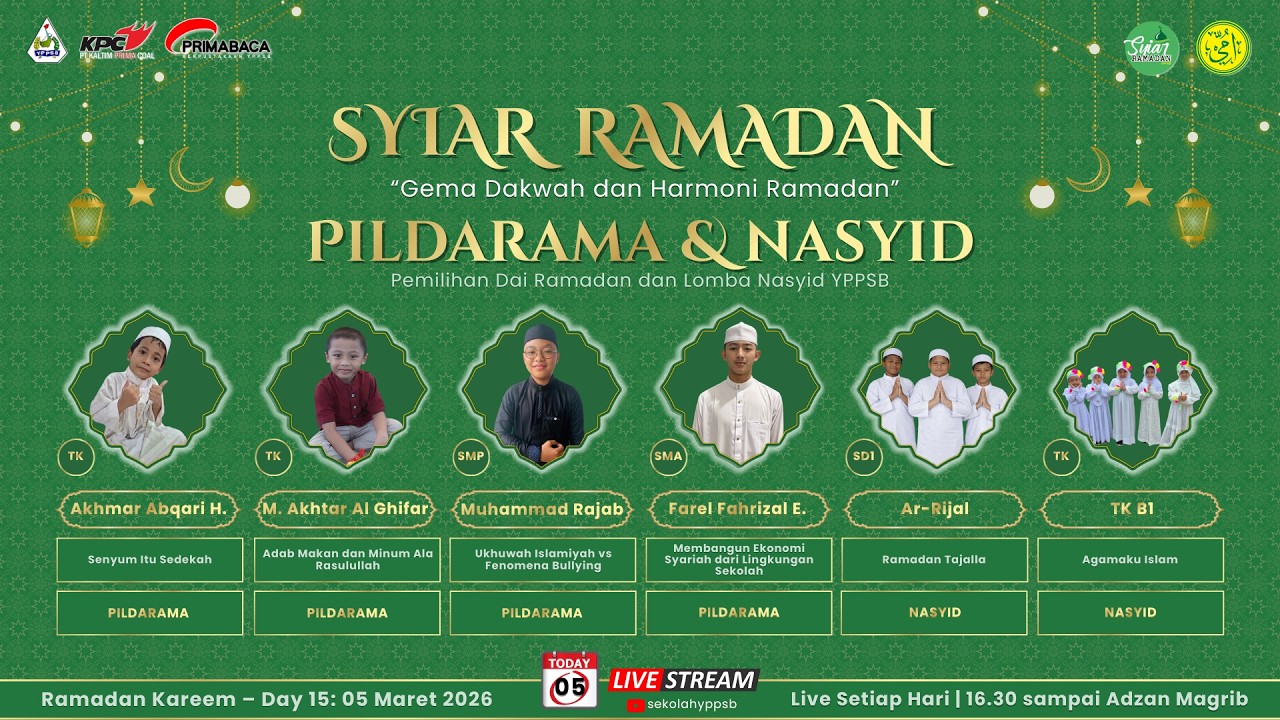 SYIAR RAMADAN — PILDARAMA & NASYID | Kamis, 05 Maret 2026