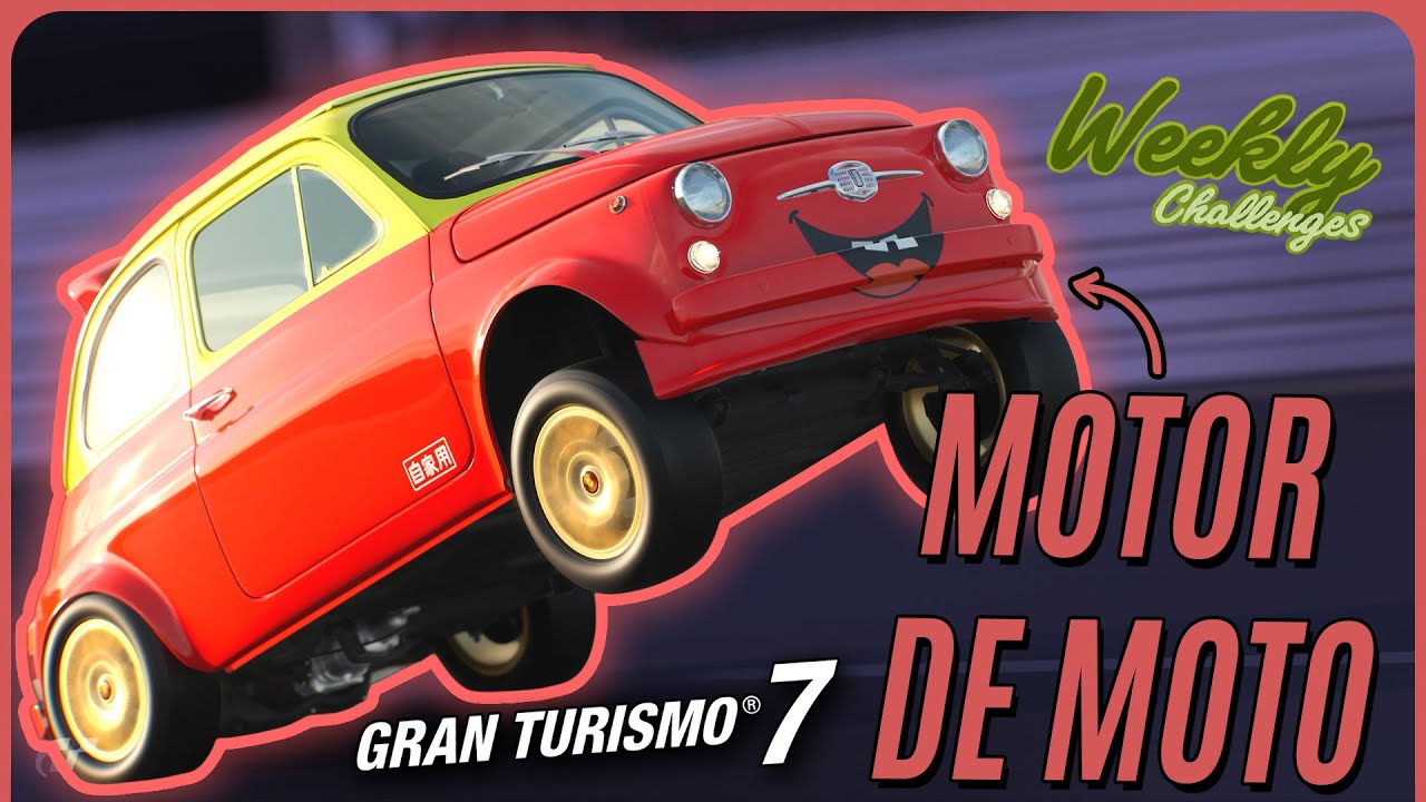 Fiat 500 com MOTOR DE MOTO dando GRAU!! - Desafios semanais GT7