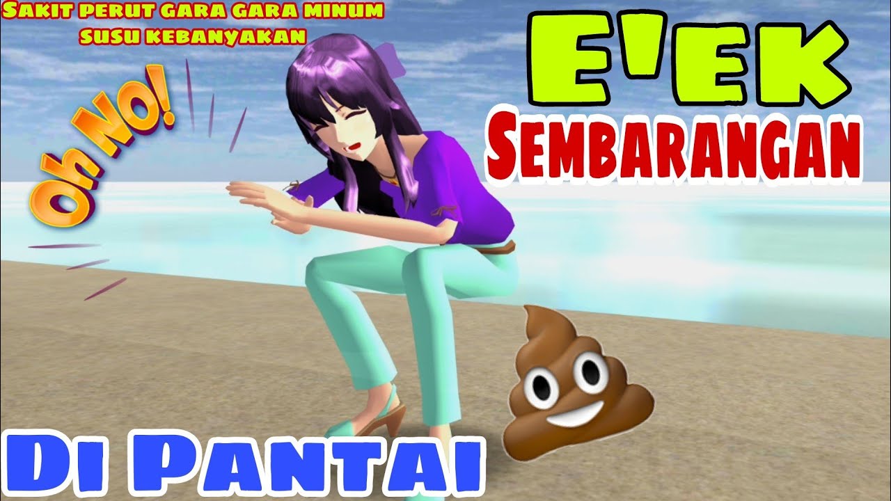 Drama Lucu Sakura | Sakura E'ek Sembarangan 😱🤮🤮,Di Pantai🤮🤮, Sakura School Simulator
