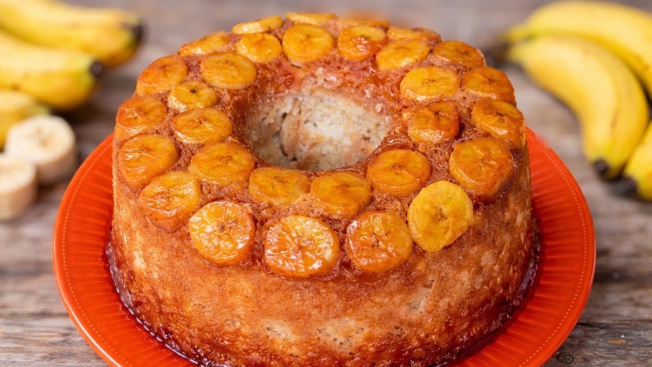 🔥BOLO DE BANANA CARAMELIZADO | SEM glúten e SEM lactose DELICIOSO 