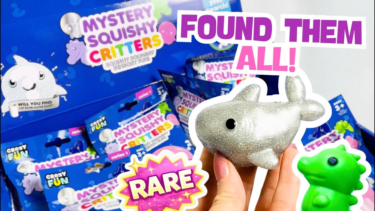 RARE GLITTER SHARK!😱 I Found ALL the $1 Mystery Squishy Critters from Five Below #squishy #squishies