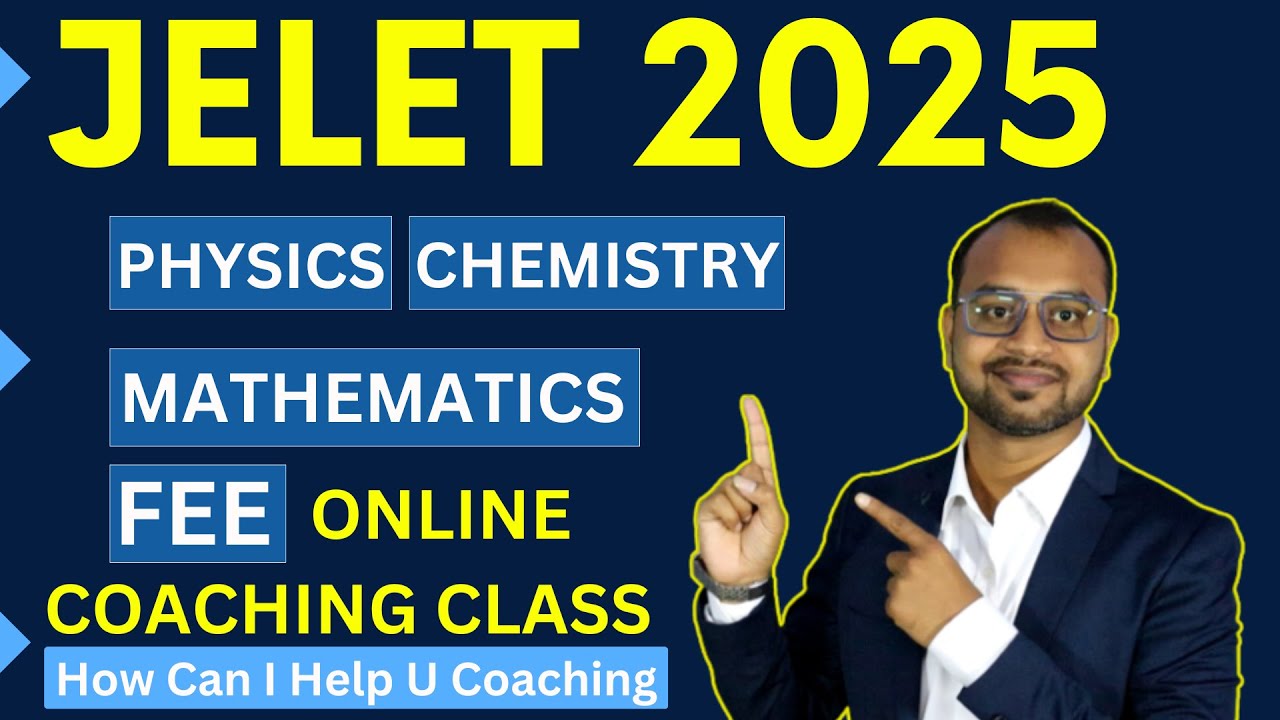 JELET 2025-Online Preparation || JELET 2025 Online Coaching -How Can I Help U Coaching