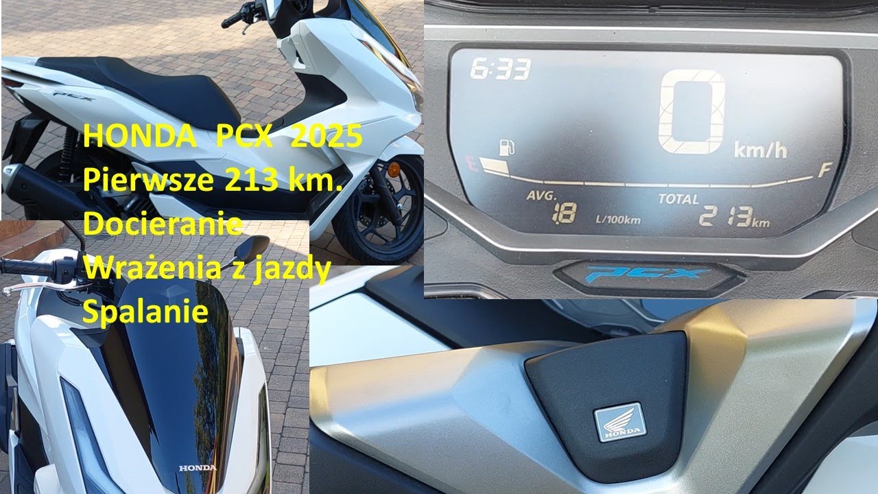 Honda PCX 125 /  2025 rok.  Recenzja po 213 km. Ubezpieczenie,