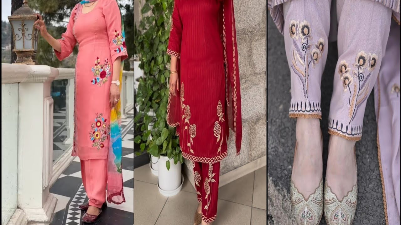 Most Trending Machine Work Suits Designs |Hand Embroidery| Machine Embroidery #Lovepreet Sandhu