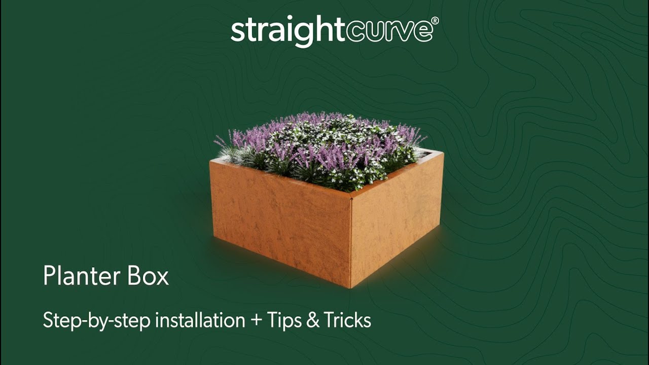 Straightcurve® Planter Box - 240 mm/400 mm/560 mm - 9.5/15.75/22 inch - Installation and Tips Video