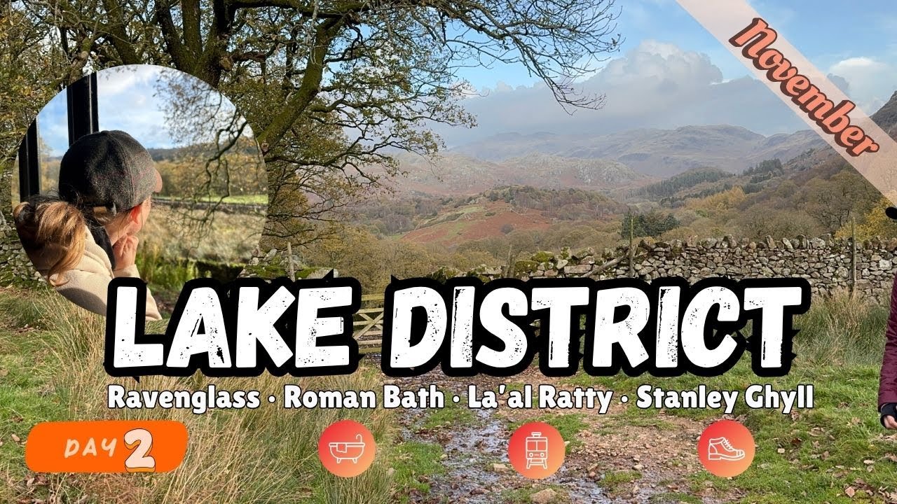 Lake District, Cumbria Ravenglass: Roman Bath, muzeum, La&rsquo;al Ratty i wodospad Stanley Ghyll