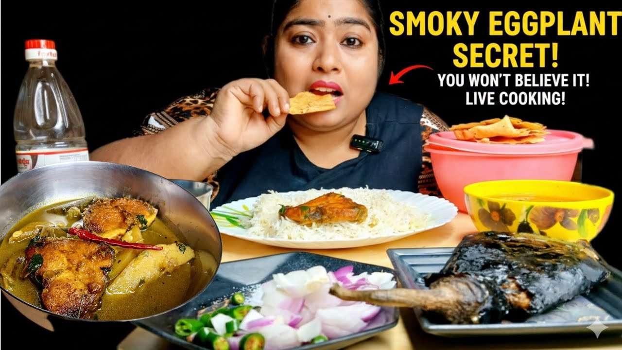 Lunch Today: Fish Curry & Smoky Eggplant Bliss | Full Bengali Lunch Thali |