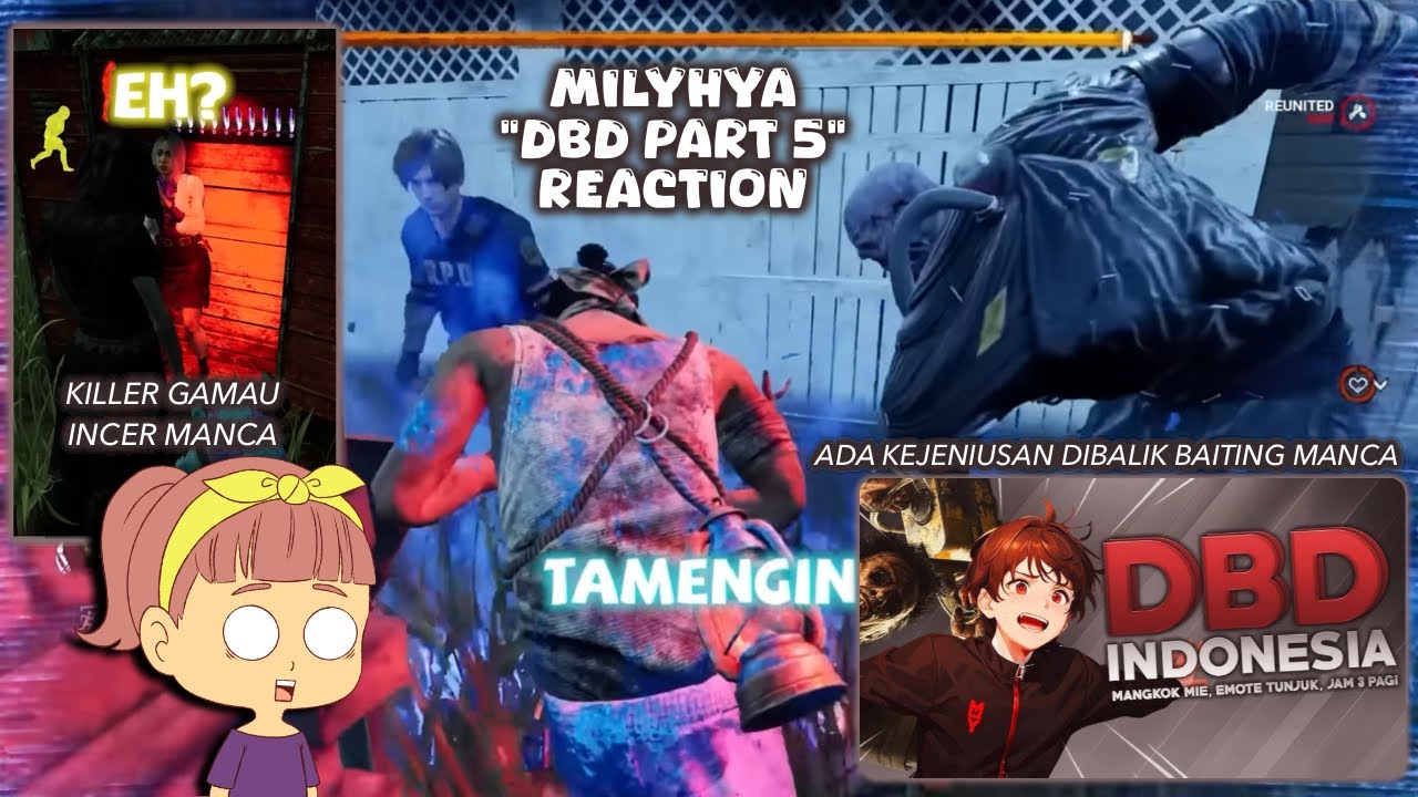 MANCA KAYANYA PUNYA AURA YANG BIKIN KILLER GAMAU NANGKEP | MILYHYA DEAD BY DAYLIGHT PART 5 REACTION