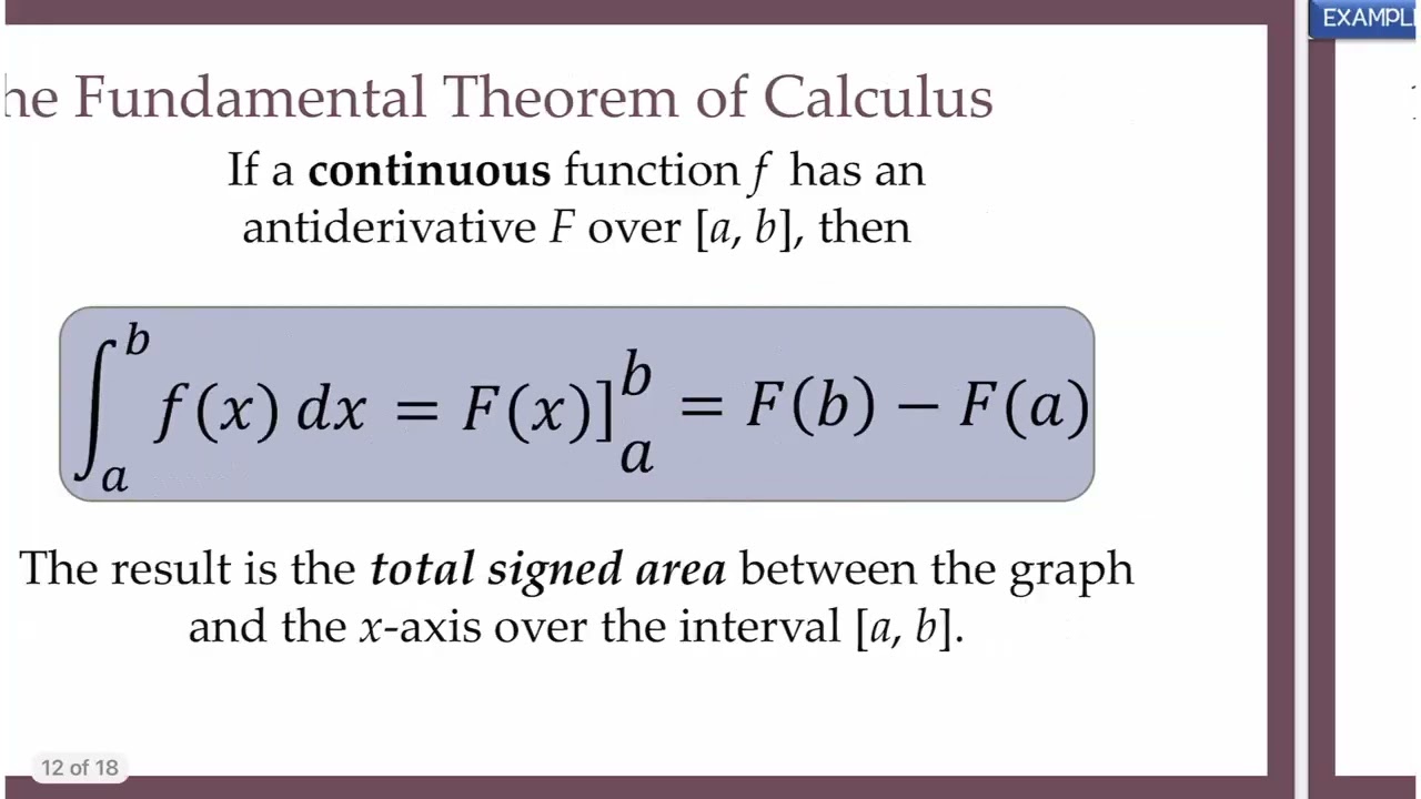5.5 Fundamental Theorem of Calculus