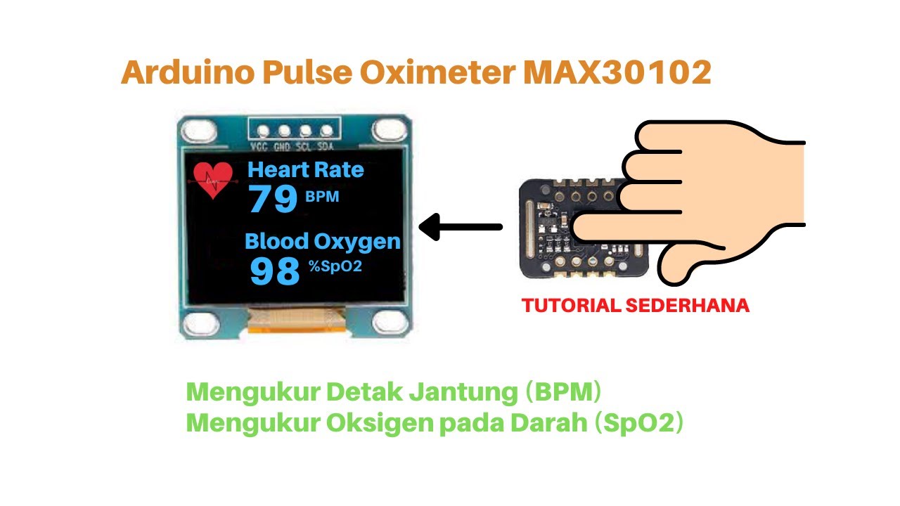 Membuat Pulse Oximeter Sederhana! Mengukur Detak Jantung (BPM) dan Oksigen Darah (SpO2)