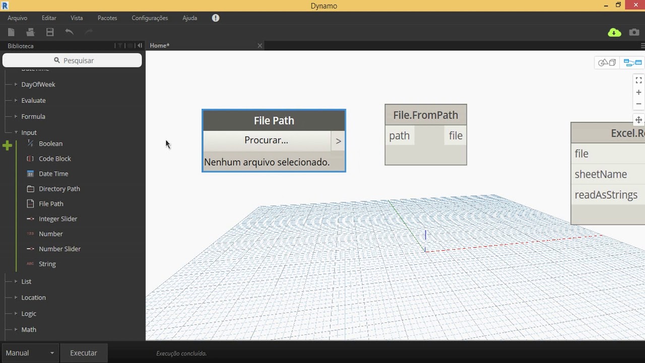 DYNAMO e REVIT - Rotina para Importar Excel - Parte 01