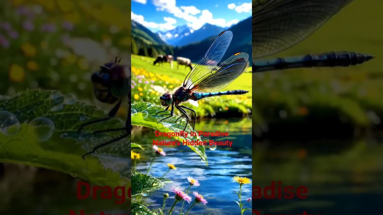 Dragonfly in Paradise 🌿✨ Nature&rsquo;s Hidden Beauty.#shorts