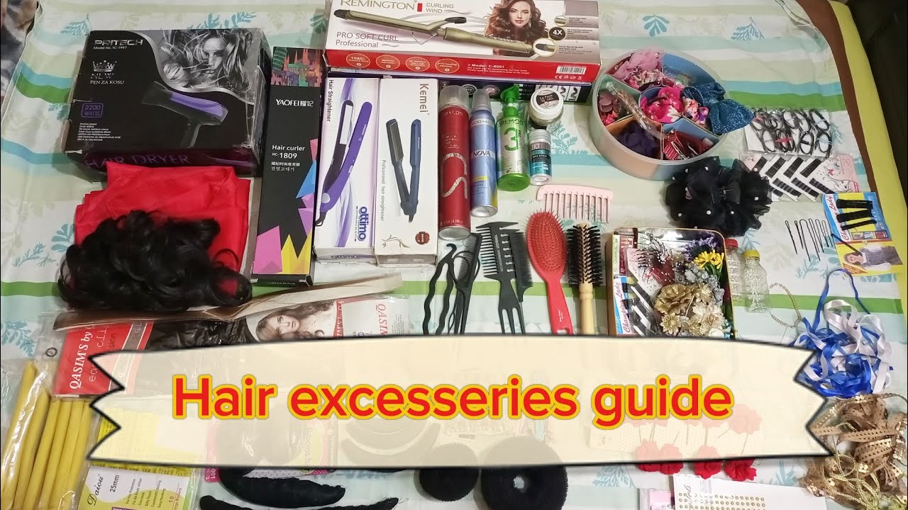 Hair Accesseries  l hairstyling tools with name and uses l hair accessories kaise use karain