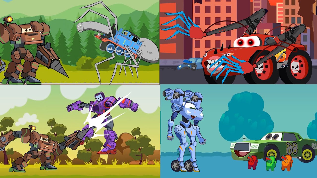 Robot Trains kontra Monster Cars | Muzyczny miks MEME