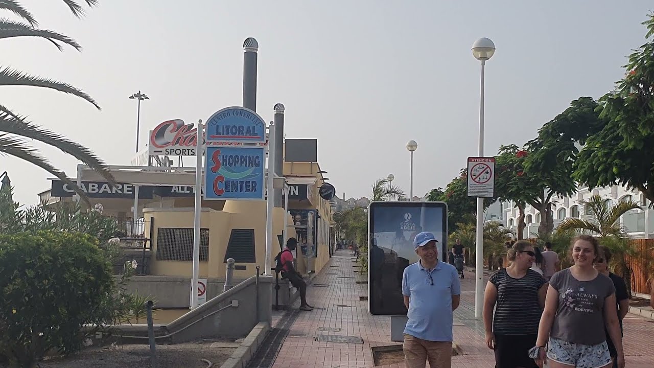 Puerto Colon Tenerife Today Walk to Fanabe Costa Adeje What's Open Shops Bars Restaurants