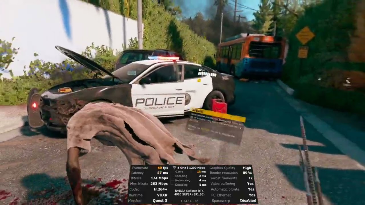 Dead Island 2 VR Gameplay / UEVR + 6DOF Controls / Meta Quest 3 + RTX 4080 Super