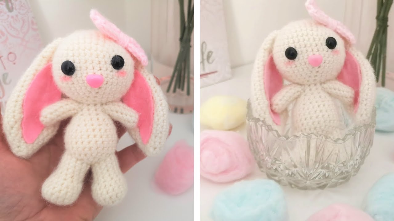AMIGURUMI CONIGLIETTO KAWAII 13CM LAVORI PER PASQUA