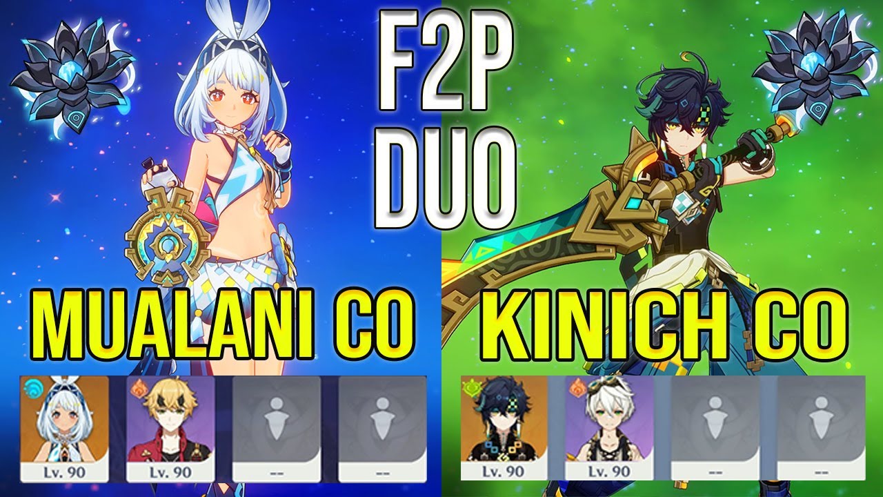 F2P Duo Mualani C0 Yaxche R5 & Kinich C0 Earth Shaker R5 Spiral Abyss 5.0 Floor 12 Genshin Impact