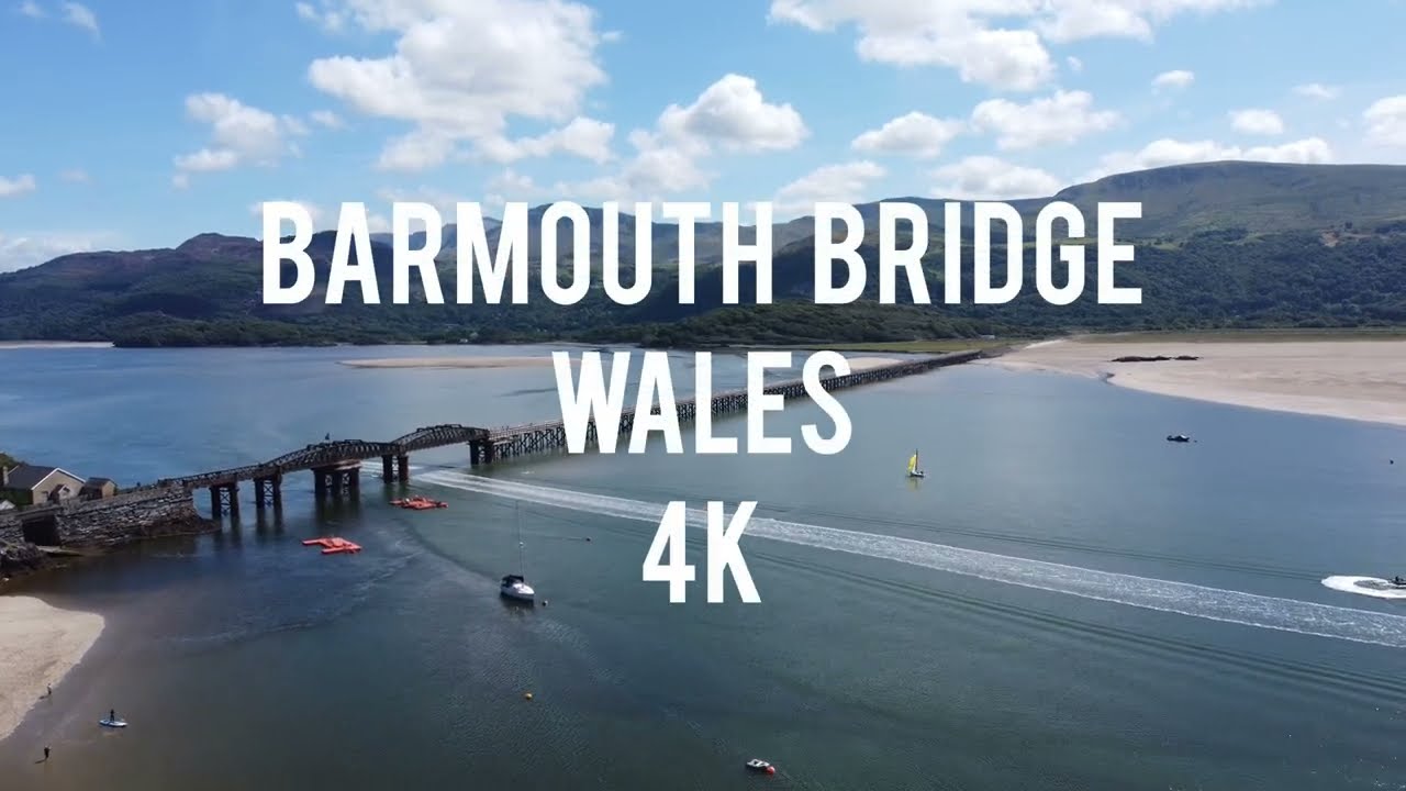 Barmouth Bridge - Wales - Drone footage - 4K - United Kingdom - Travel Ideas