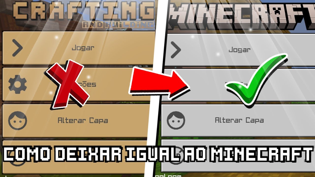 Como deixar o crafting and building igual o minecraft bedrock #crafting and building 