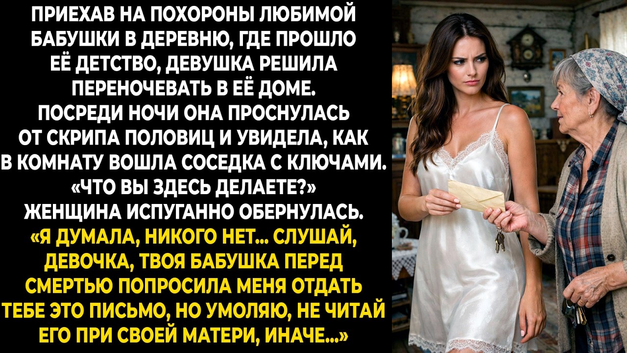 Приехав на похороны любимой бабушки в деревню, где прошло её детство, девушка решила переночевать...