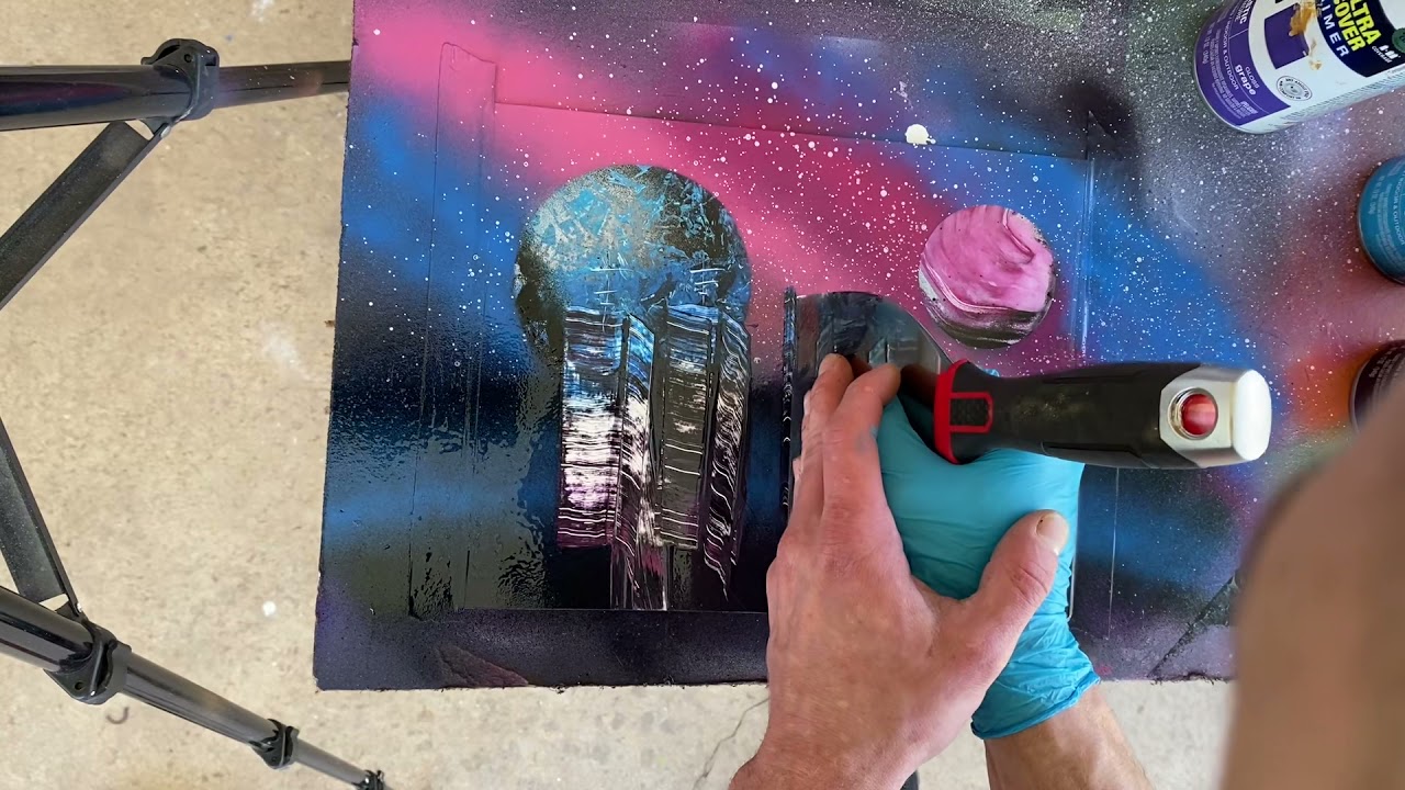 Spray paint art, learning how to do a city