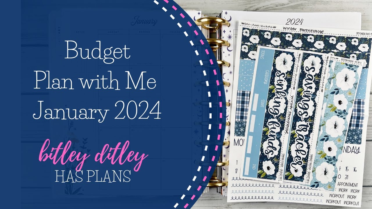 Budget Plan with Me | January 2024 | Budget by Paycheck Workbook + Classic Happy Planner