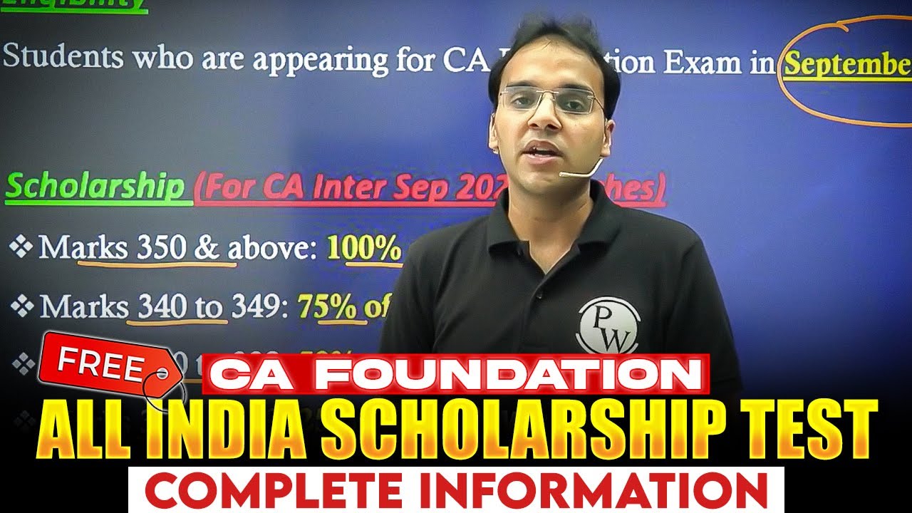 FREE All India Scholarship Test 🤩🤩 For CA Foundation Sep 2024 Aspirants