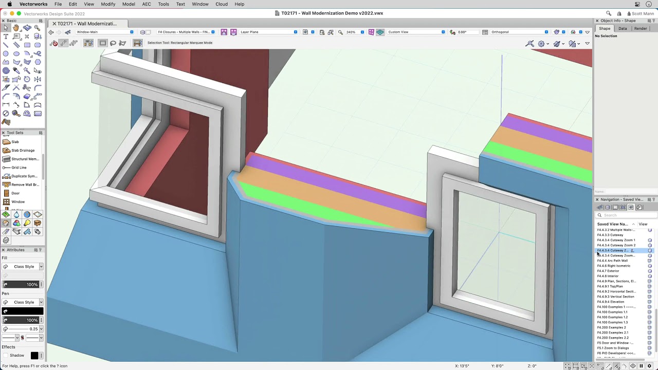 Vectorworks 2022 - Wall Component Control