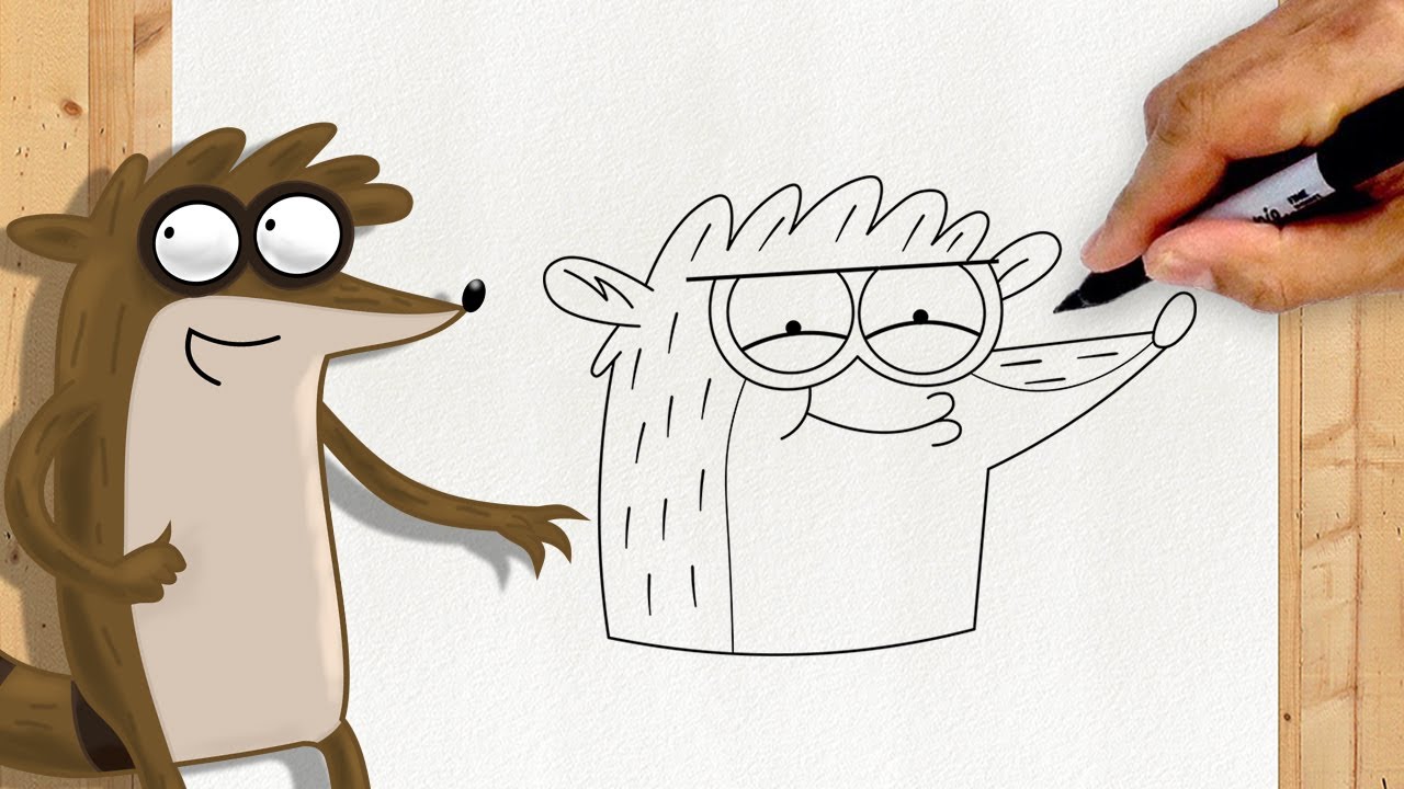 Como Desenhar o Rigby do Apenas um Show