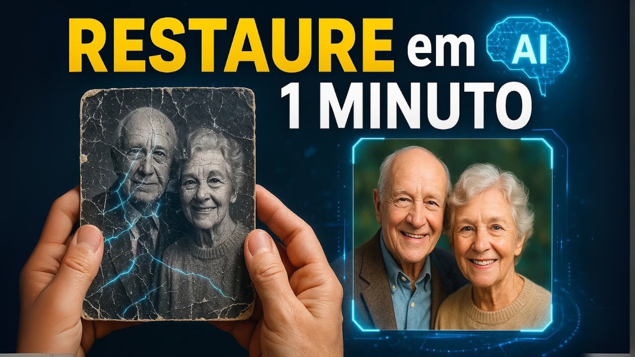 Como Restaurar Fotos Antigas com IA em Menos de 1 Minuto Grátis!