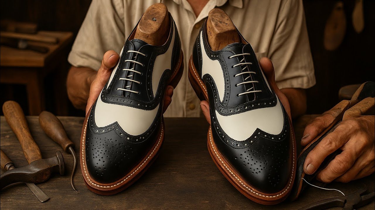 How to make $1000 Handmade Oxford Shoes. #leathercraft #handcraftedshoes #artisanmade #shoemaking