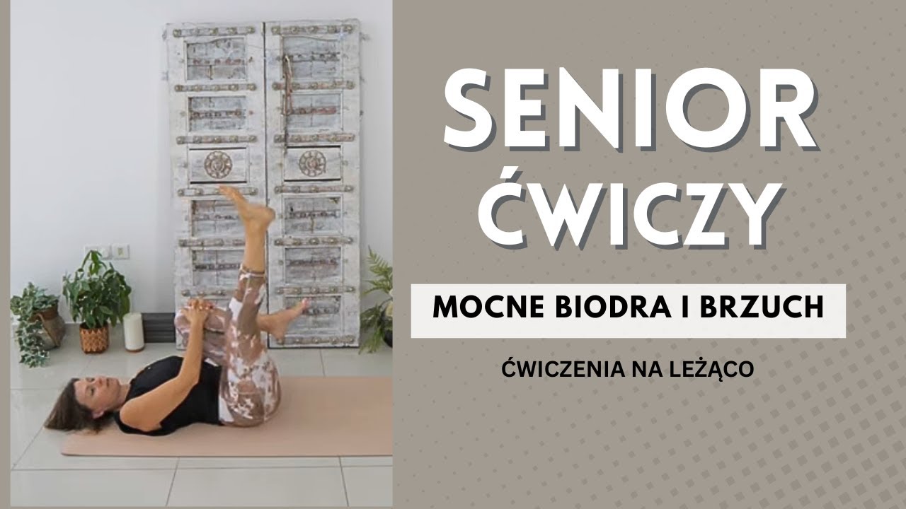 Senior ćwiczy na mocne biodra i brzuch 💪 Dla seniorów 60+ | Ćwicz bezpiecznie!