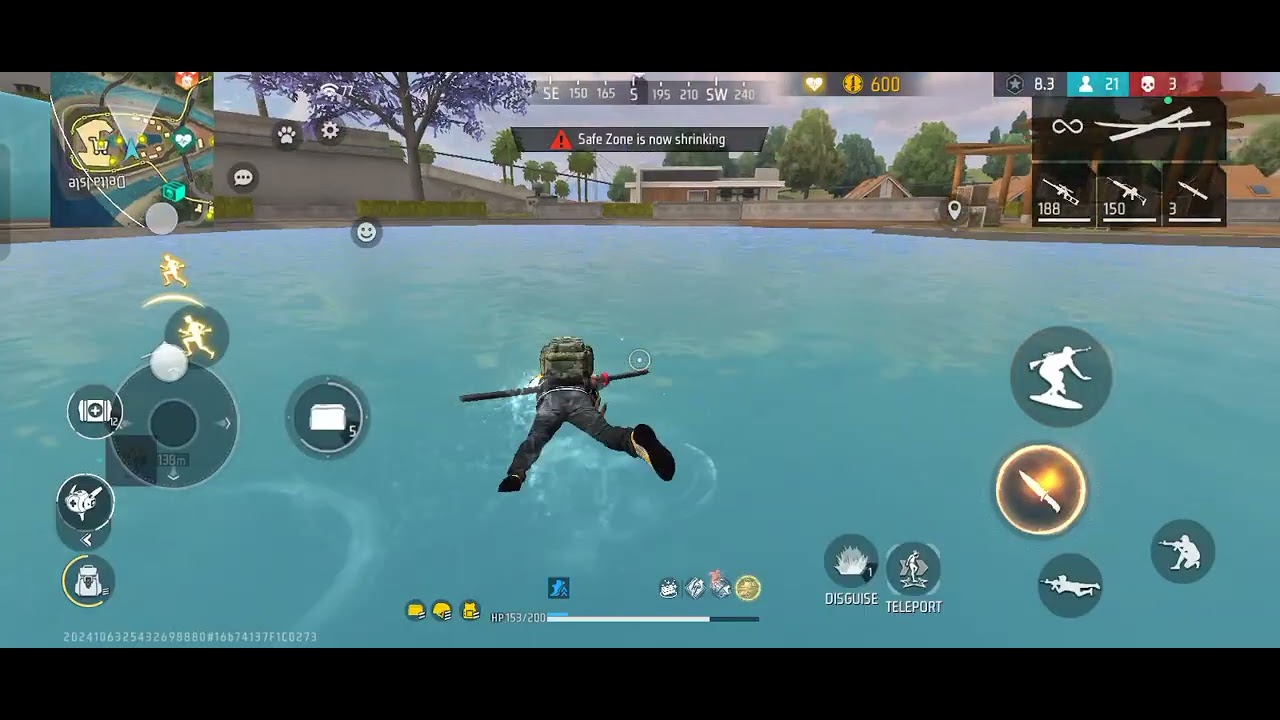 Playing free fire 