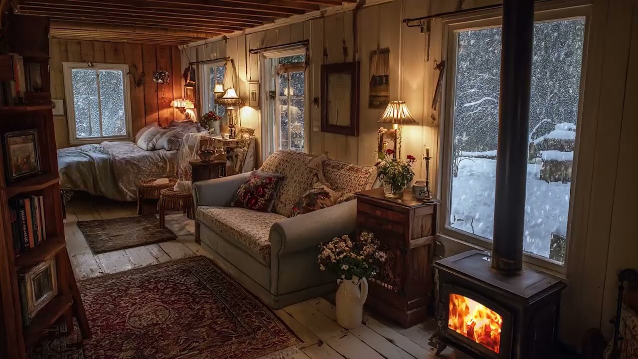The House That Keeps the Quiet | Cozy Fireplace Sounds for Deep Sleep and Soft Nostalgia