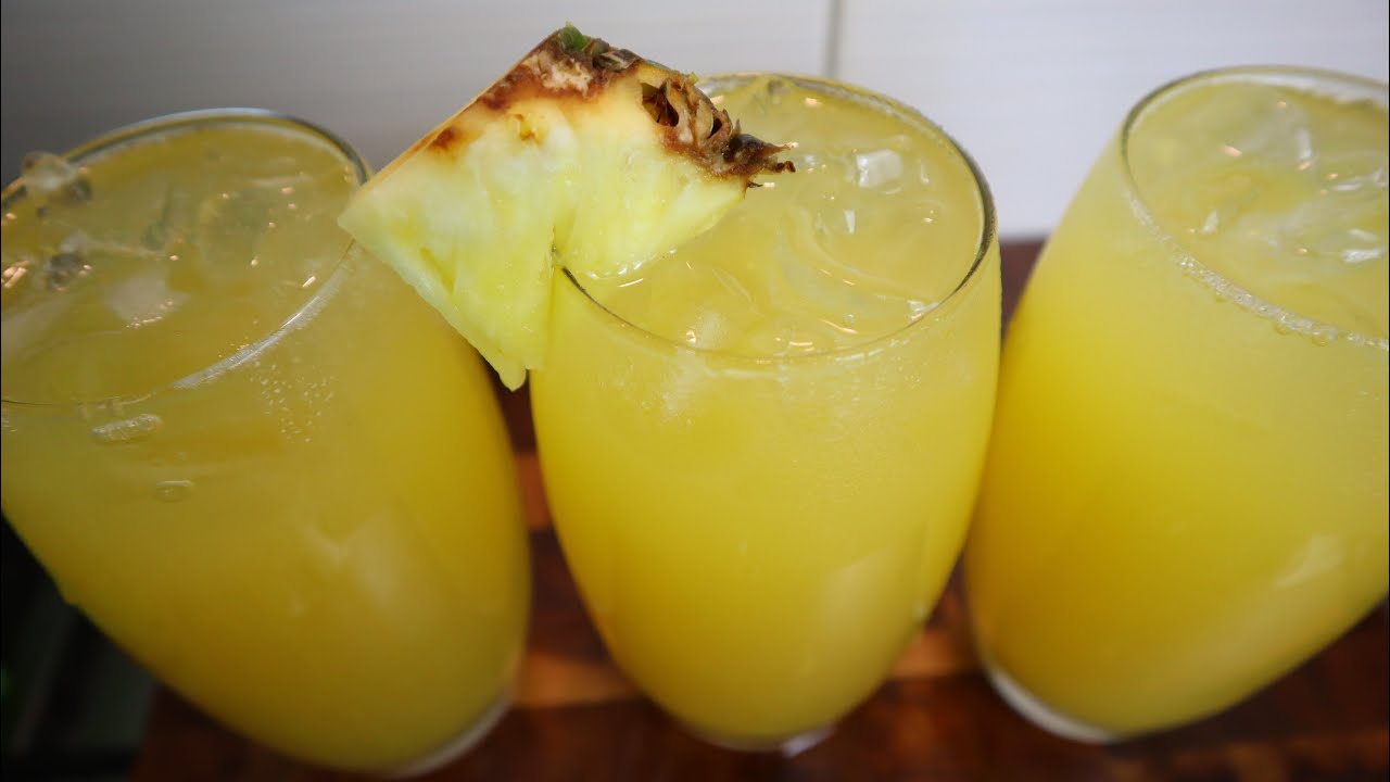 How To Make The Most Refreshing pineapple Ginger Juice | Homemade Pineapple Juice