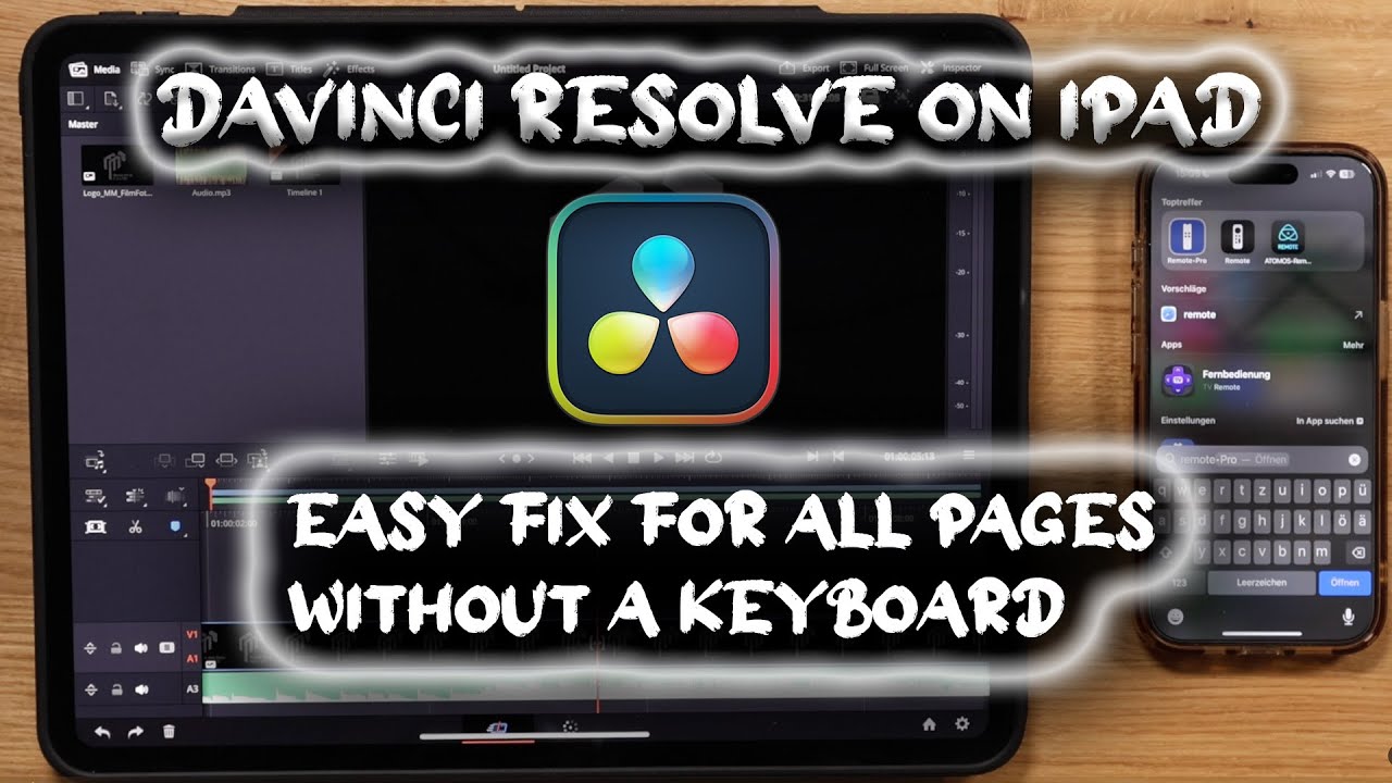 How to get all Davinci Resolve Pages on iPad without a Keyboard! Easy Fix!