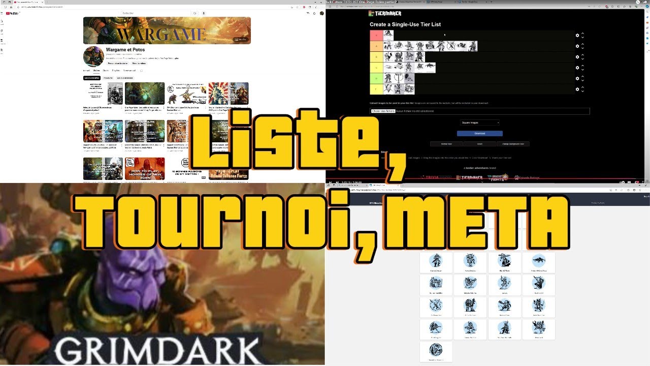 Principes généraux de construction de liste compétitive: Tournoi, gameplay, meta