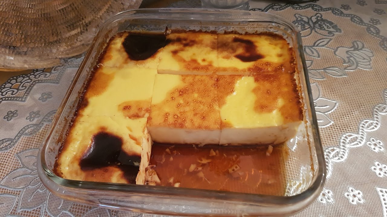 Flan aux œufs  raw3a et facile à faire avec juste du lait du sucre de la vanille et des œufs.