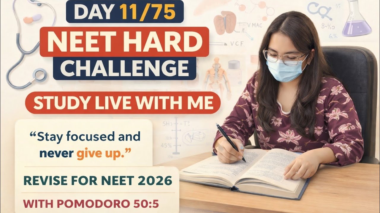 NEET 2026 Live 🔴 | Study With Me – Slot 5 |  