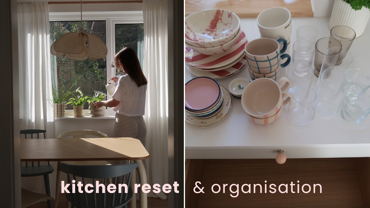 spring kitchen reset & aesthetic organisation | silent vlog