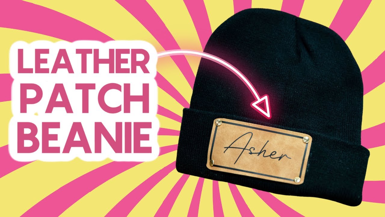 Amazing Last Minute Gift Idea + Hot Etsy Seller!! Cricut Leather Patch Beanie