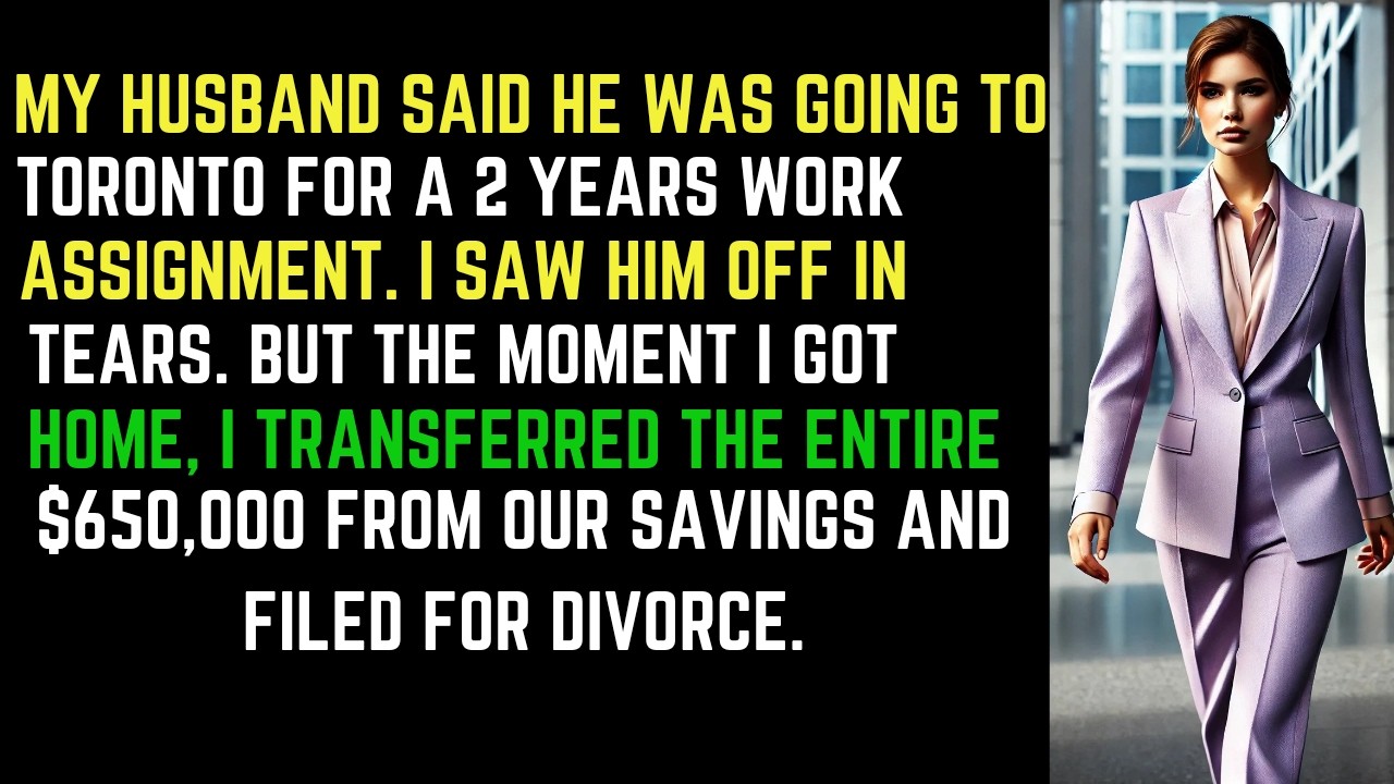 My Husband Left For A 2 Year Job  I Feigned Tears, Took Our $650k And Promptly Filed For Divorce