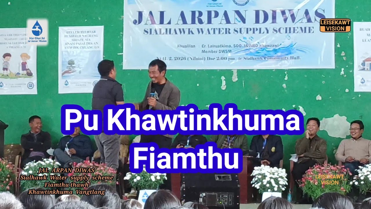 JAL  ARPAN  DIWAS - Sialhawk  Water  supply  scheme lawmna Fiamthu thawh Pu Khawtinkhuma