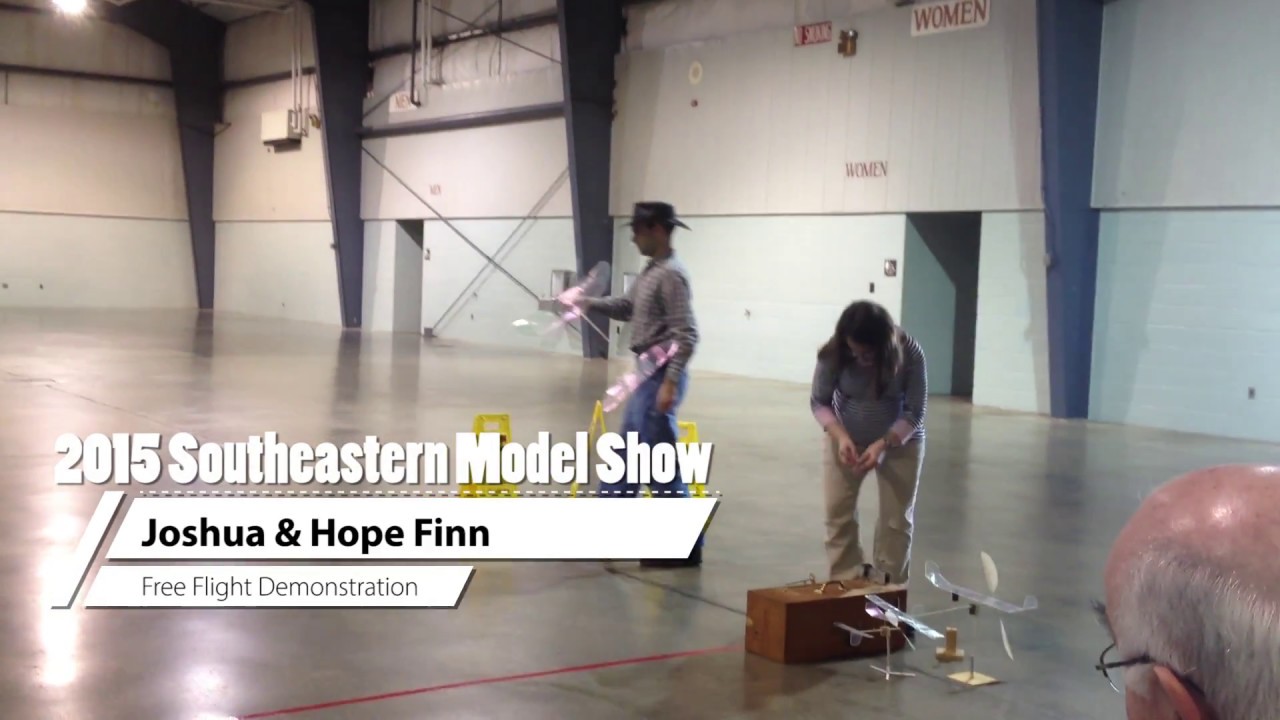Joshua & Hope Finn's Indoor Rubber Powered Free Flight Demonstration