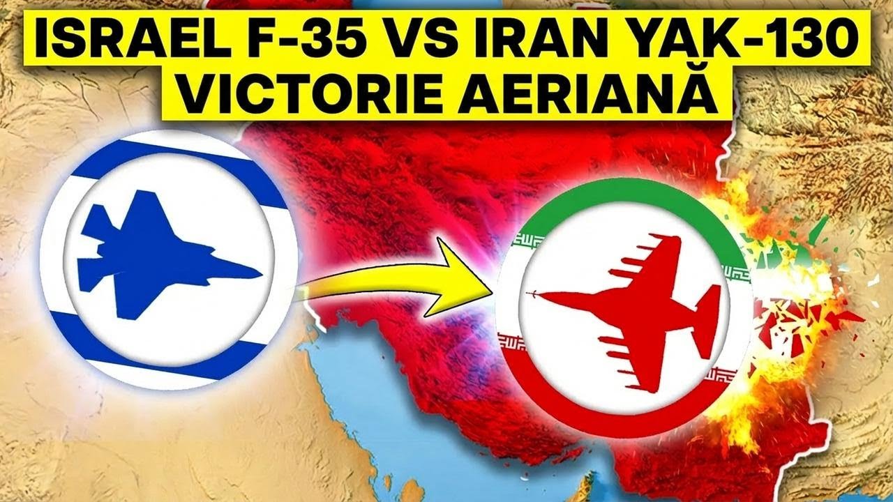 F-35 israelian doboară un Yak-130 iranian cu o lovitură aer-aer incredibilă!