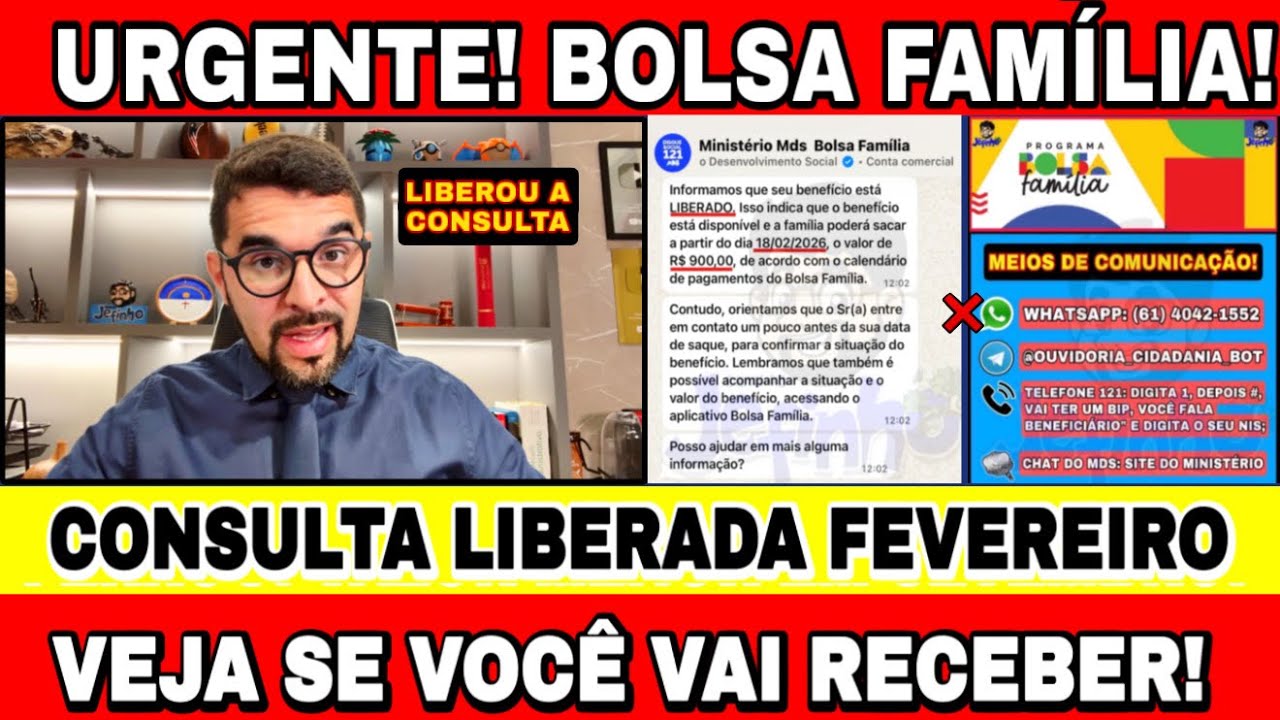 CONSULTA BOLSA FAMÍLIA E AUXÍLIO GÁS R$110 DE FEVEREIRO LIBERADA! VEJA QUEM VAI RECEBER!