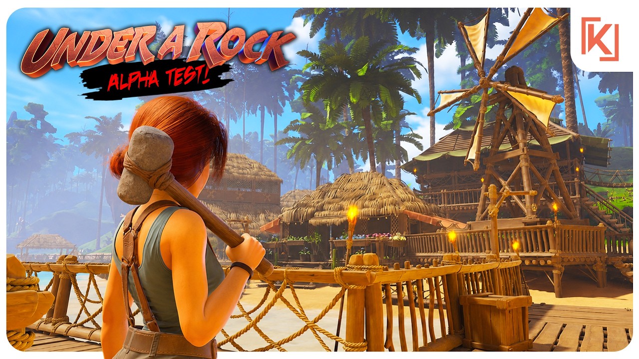 DAY 1 Building in the Most Gorgeous New Survival Game... Under A Rock Alpha